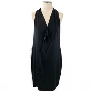 Vince Black Silk Ruffle Dress XS NWT